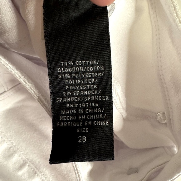 NWOT 1822 Denim Classic Skinny Butter denim Jeans jeggings Womens 28 White - Picture 6 of 12